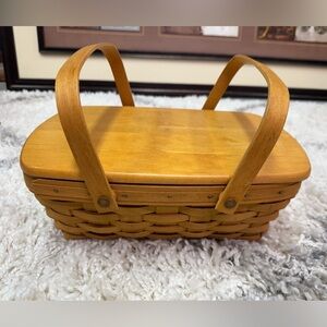 Longaberger Basket with Handles & Lid